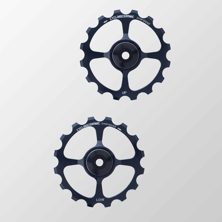 CYCLINGCERAMIC | Kółeczka przerzutki 16T - Oversized Pulley wheels - czarne