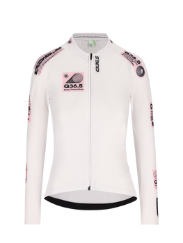 Q36.5 Gregarius Hybrid Light Retrofuture Long Sleeve Jersey - damska koszulka rowerowa - White