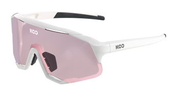 Okulary rowerowe Koo Demos biało-różowe Photochromic