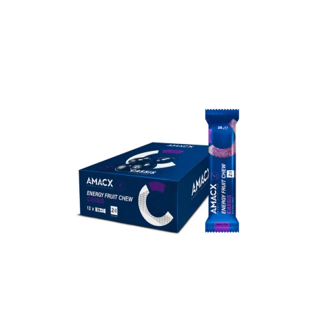 AMACX | Energy Fruit Chew - Cassis - Czarna Porzeczka - 12-pak