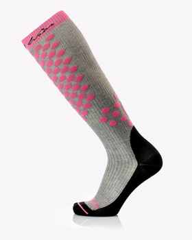 Skarpetki MB Wear Pro Endurance Ski różowe akcenty